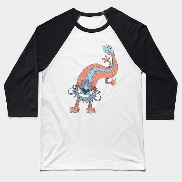 Red Dragon Baseball T-Shirt by shiro